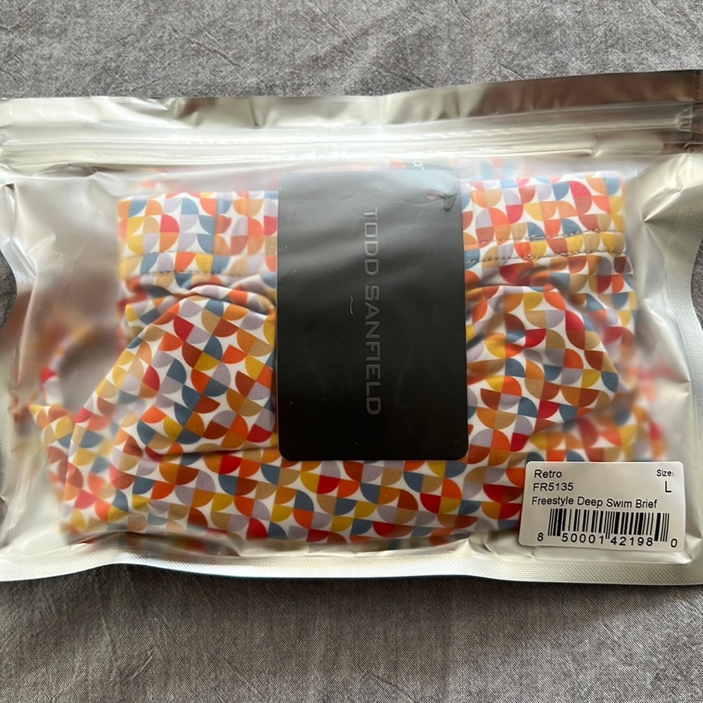 Todd Sanfield RETRO freestyle deep swim brief size large